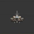 Brown Military Helicopter Model Featuring Black Rotors Transparent Cockpit and Detailed Structure