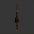 Realistic Spiked Dinosaur 3D Model With Brown Purple Skin And Long Neck
