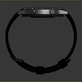 Modern Fashion Watch With Blue Luminous Dial And Black Strap