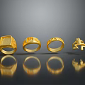 Elegant Gold Rings Featuring Different Designs And Decorative Patterns For Fashion Accessories