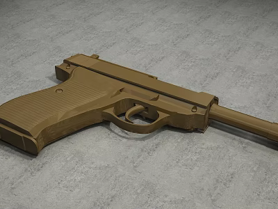 The modern pistol. 3d model