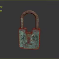Lock combination lock metal lock antique lock old lock tools hardware tools processing tools furniture 3d model
