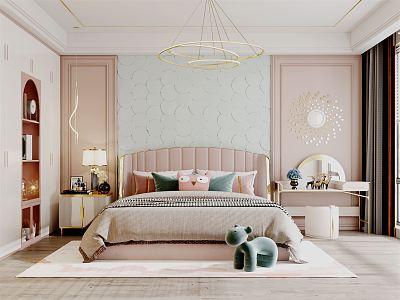 Light Luxury Children's Room Children's Room Bedroom model