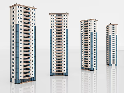 Private houses, villas, high-rise buildings, residential buildings, rural buildings, residential buildings, commercial buildings 3d model