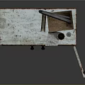 Vintage Metal Locker Cabinet With Rusted White Finish Double Door Industrial Style Furniture