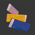 Wireless Computer Keyboards Pink Yellow Blue Portable Slim Design For Laptop Use