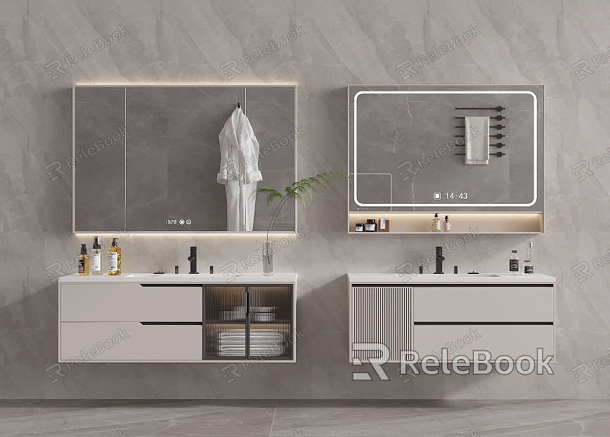 Modern Hanging Bathroom Cabinet Hanging Bathroom Cabinet Washstand Mirror Toiletries model