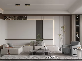 modern living room 3d model