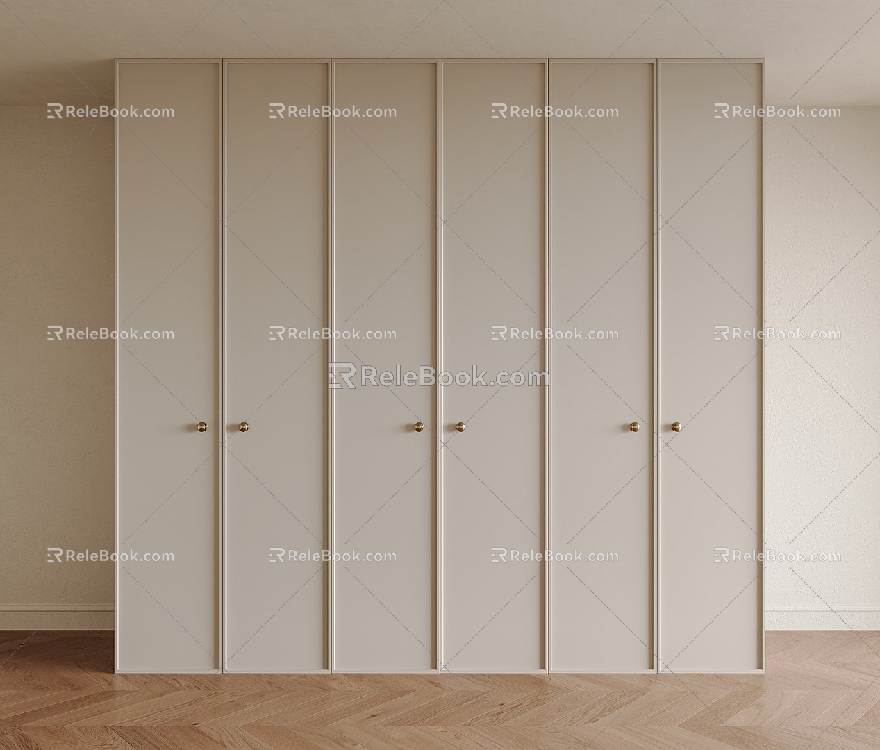 Modern Cream Style Wardrobe Wardrobe Finished Wardrobe Modern Door Cream Style Wardrobe Custom Wardrobe Antique Style Cabinet Door 3d model