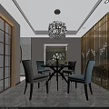 Modern Luxury Open Living And Dining Room With Marble Walls Comfortable Furniture And Elegant Lighting