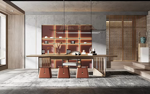 New Chinese Style Study 3d model