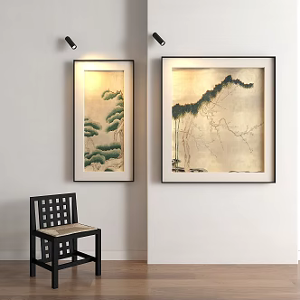 New Chinese Decorative Painting 3d model