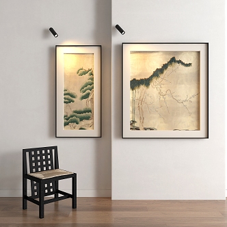 New Chinese Decorative Painting 3d model