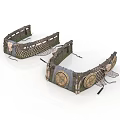 Tactical Camouflage Knee Pads With Mesh Panels And Circular Hard Plates