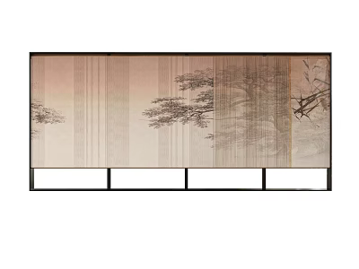New Chinese Curtain New Chinese Curtain Rolling Shutter 3d model