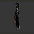 Fantasy Mage Game Movie Character With Purple Hair Pointed Ears And Ornate Robe
