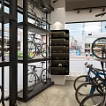 SUNPEED Bicycle Store Showroom With Glass Front Display Windows And Bicycles On