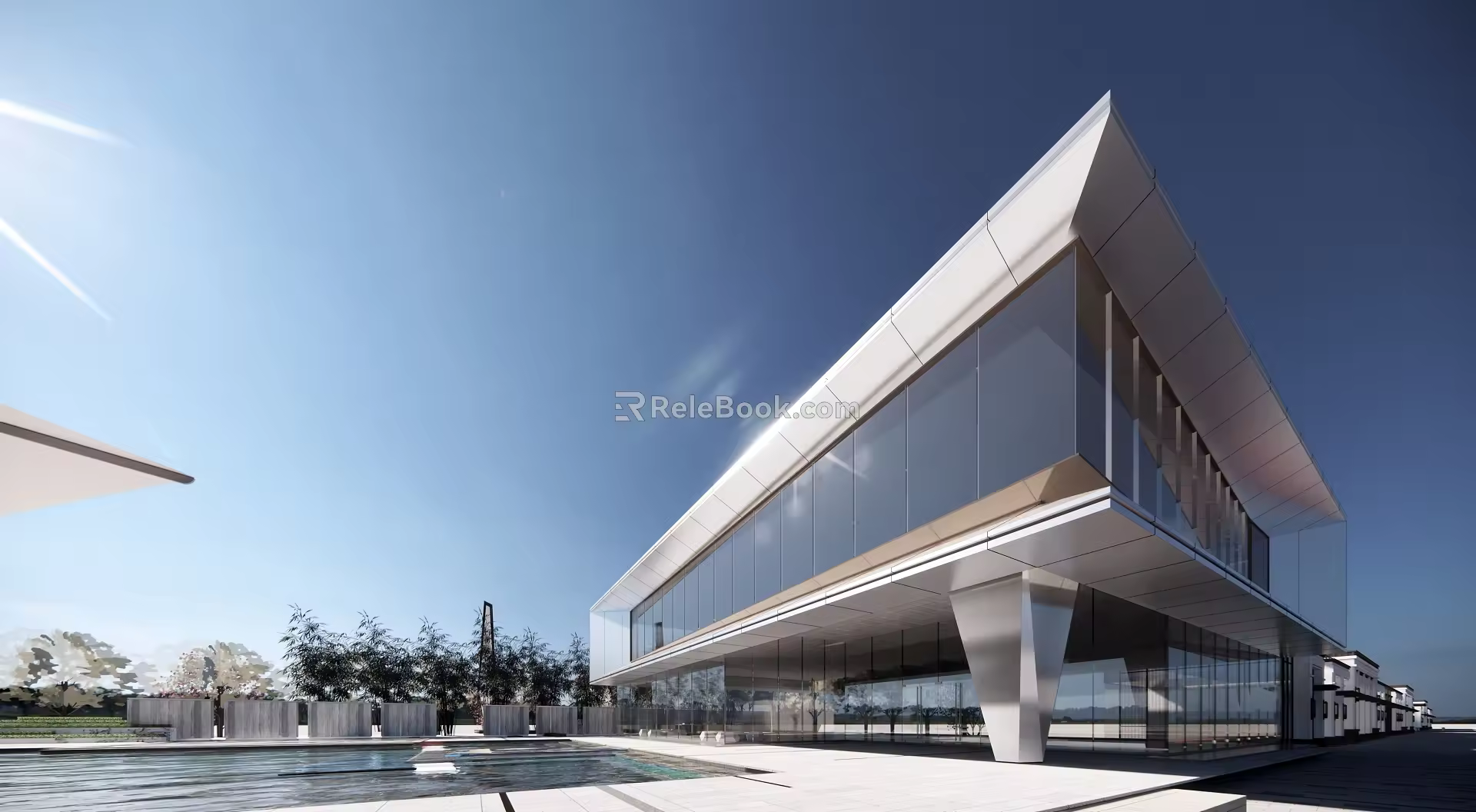 Modern Sales Office Building Sales Department Demonstration Area 3d model