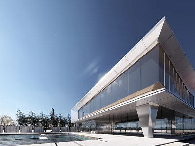 Modern Sales Office Building Sales Department Demonstration Area 3d model