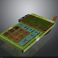 Electronic Device Green Calculator With Pink Buttons Digital Display And Stylish Design
