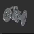 Industrial Ball Valve With Metal Construction Flange Connections And Handle For Pipeline System