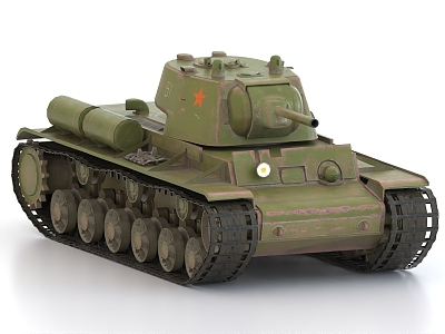 KV1 Heavy Soviet Tank World War II Tank 3d model