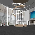Modern Hospital Outpatient Clinic Lobby With Spacious Design And Large Digital Screen