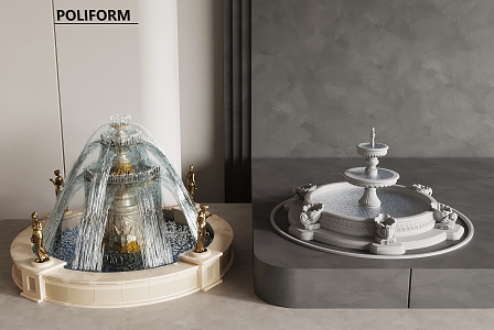 Fountain water feature 3d model