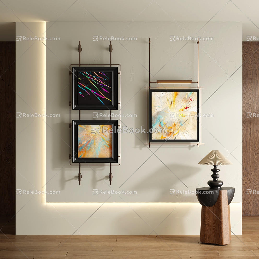 Modern Middle Ancient Style Decorative Painting 3d model