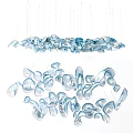 Modern Crystal Chandelier With Flowing Glass Elements And Unique Design For Interior Decoration