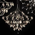 Luxurious Crystal Chandelier With Sparkling Pendants Intricate Arms And Bright Illumination