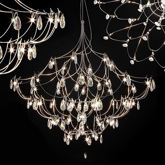 Chandelier lamp chandelier ceiling lamp fashion simple electrical appliances lighting home light bulb 3d model