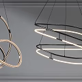 Contemporary Abstract Pendant Lights With Spiral Circular Design And LED Illumination