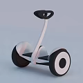 Modern Self Balancing Scooter With White Frame And Black Wheels Design 3d model