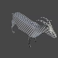 Black And White Checkered Goat 3D Model With Artistic Design 3d model
