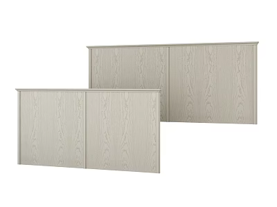 Light Wood Grain Bedroom Wall Panels With Simple Modern Design for Home Interior Decoration 3d model