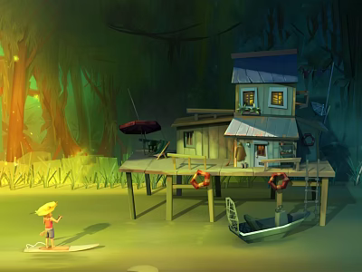 Modern Cartoon Building Cartoon House 3d model