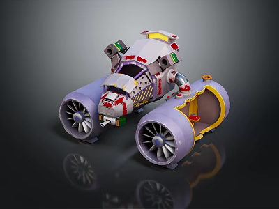 Toy Passenger Airplane Model With Twin Engines White Fuselage And Colorful Accents 3d model