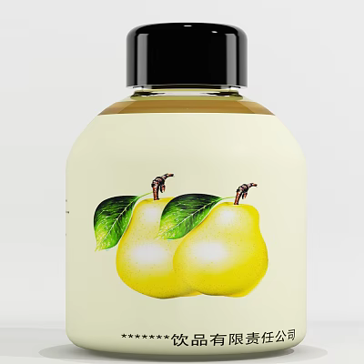 Modern glass jar bottle 3d model