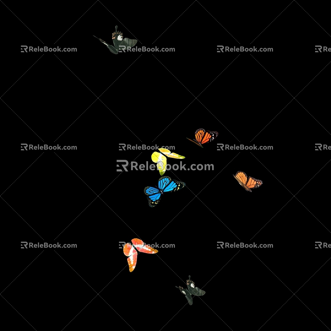 Modern Butterfly Flying Butterfly 3d model