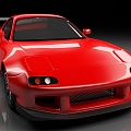 Mazda rx7 super sports car car racing luxury car 3d model