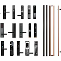 Different Types of Modern Door Handles with Various Designs and Metal Materials