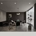 Modern Leisure Club Front Desk Reception With White Marble Counter Sofa And Wine Cabinets
