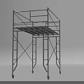 Sturdy Scaffolding Metal Frame Construction Tool With Wheels And Platform