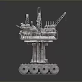 Industrial Heavy Duty Tracked Drilling Equipment With Mechanical Tower And Components