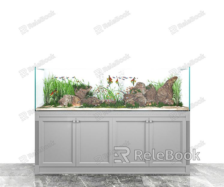 Modern fish tank fish tank aquarium aquarium grass tank fish tank landscaping water grass fish tank plant ornaments model