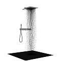Modern Rain Shower Head with Handheld Sprayer and Powerful Water Flow Design