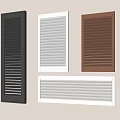 Modern Window Shutters in Different Colors and Styles for Home Interior Decor 3d model