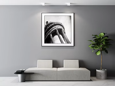 Modern Double Sofa Minimalist Sofa Simple Sofa Qin Ye Rong 3d model