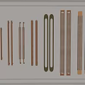 Modern door handle door handle combination 3d model